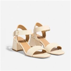 Nisolo Stella Go To Block Heel Black Leather Sandals‎ Size 10 Wedding Engagement